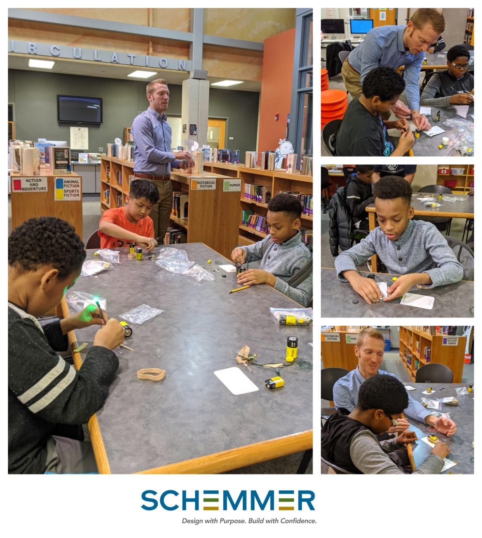 Schemmer- Macklin and Schicker Teach Electrical Engineering to OPS King Science and Technology Magnet Center Students