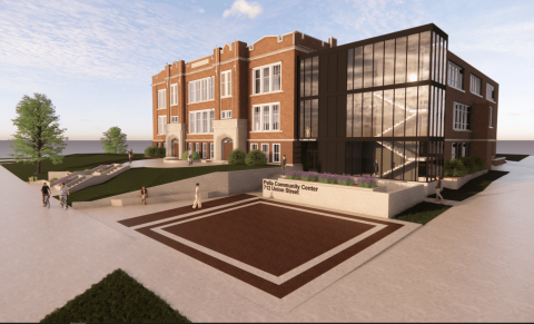 Pella Community Center Rendering of building exterior