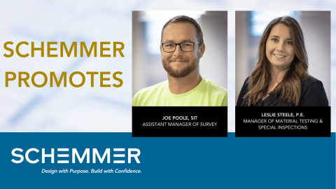 Schemmer Promotes Leslie Steele, P.E. and Joseph Poole, SIT