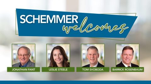 Schemmer Welcomes Jonathan Fant, PE, CESCP; Leslie Steele, PE; Tom Svoboda, PE, CEM; and Barrick Rosenbaum, PE
