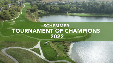 Schemmer Tournament of Champions banner with image of Iron Horse Golf Club