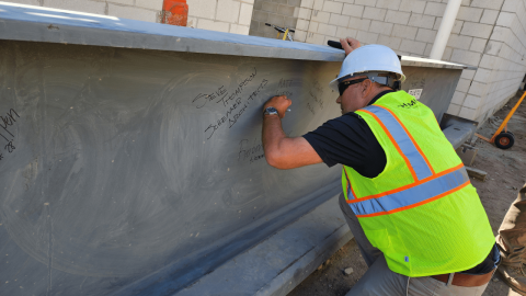 Beam Signing Ceremony Held for Mitchell High School Project